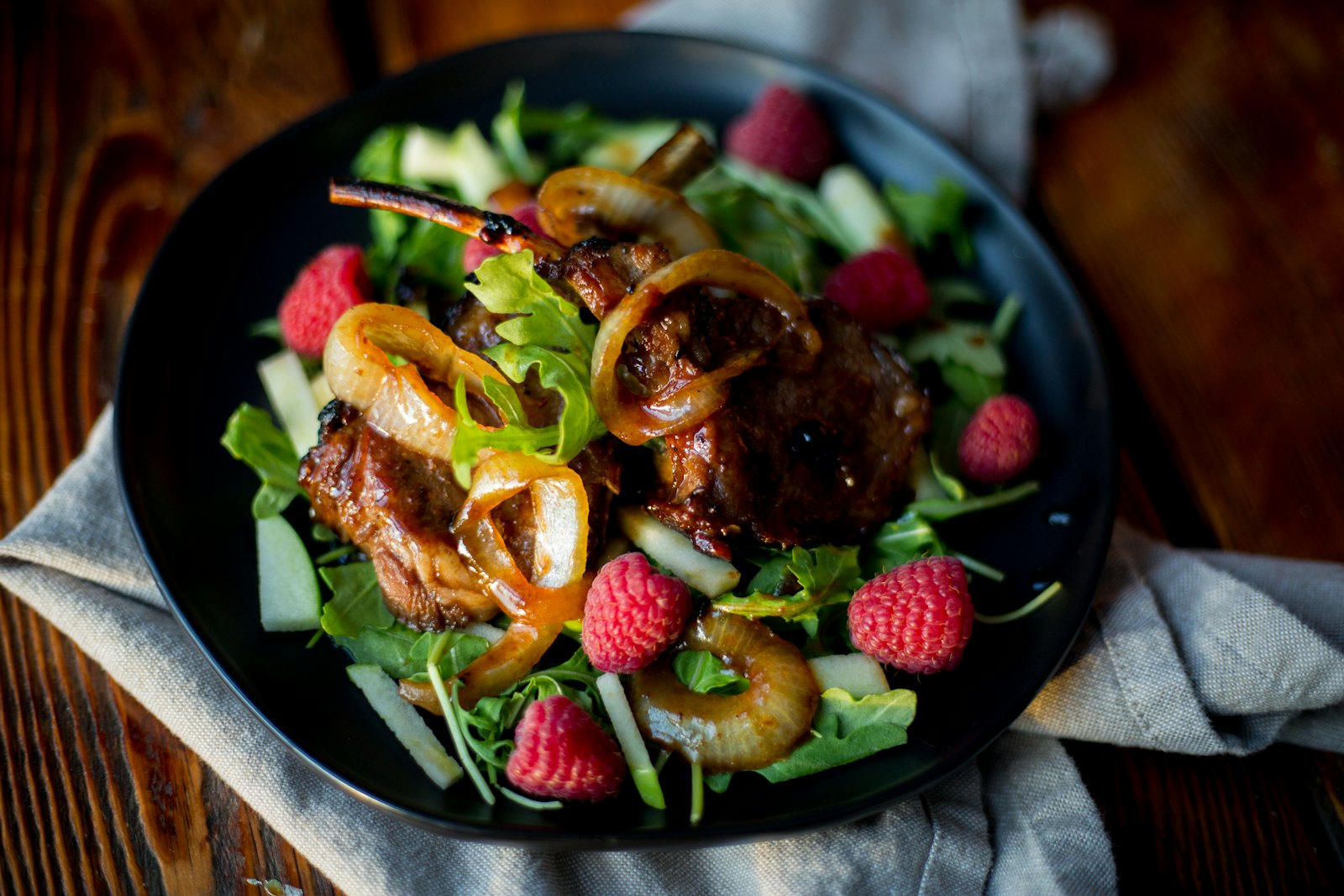 A warm beef salad