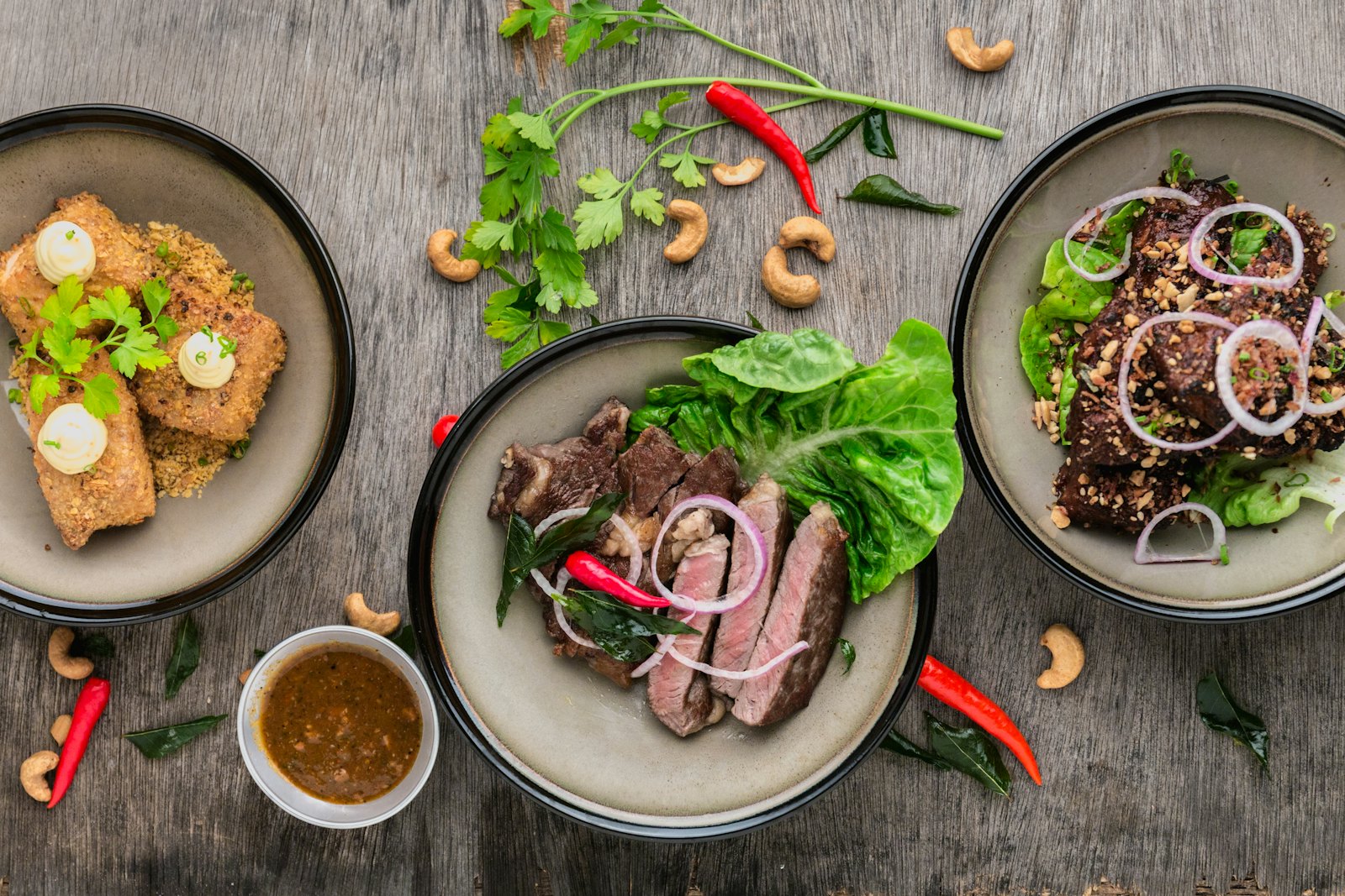 Marinated meats, ready for the stone